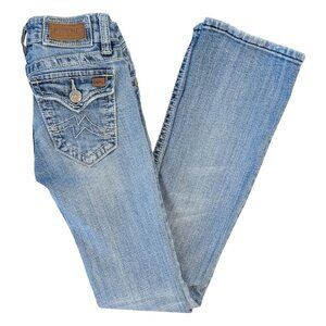 Miss Me Size 25 Irene Bootcut Jeans Style# JPD1001-7 Flap Button Pockets